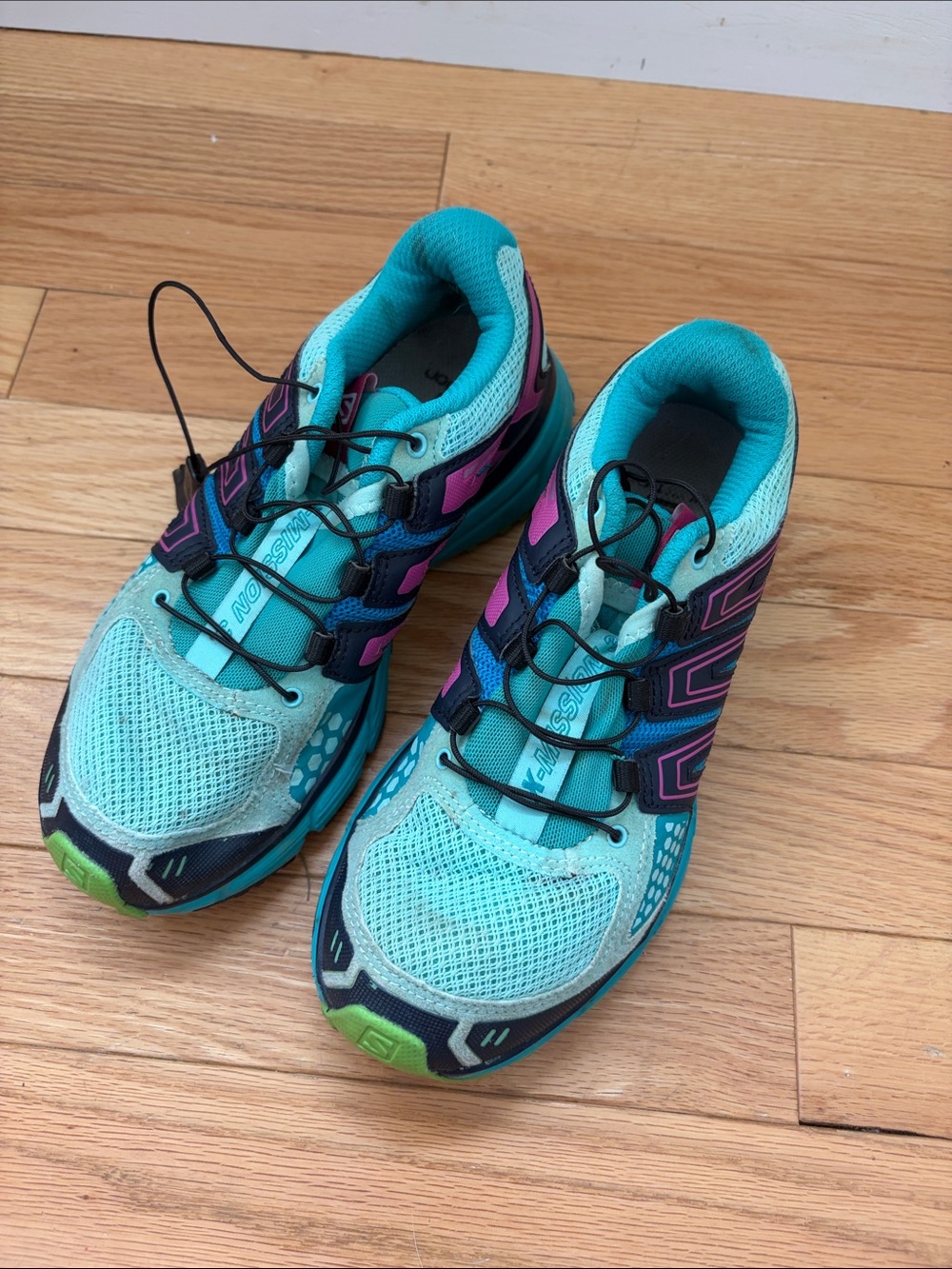 Salomon Women's Aqua and Purple Trail Running Shoes